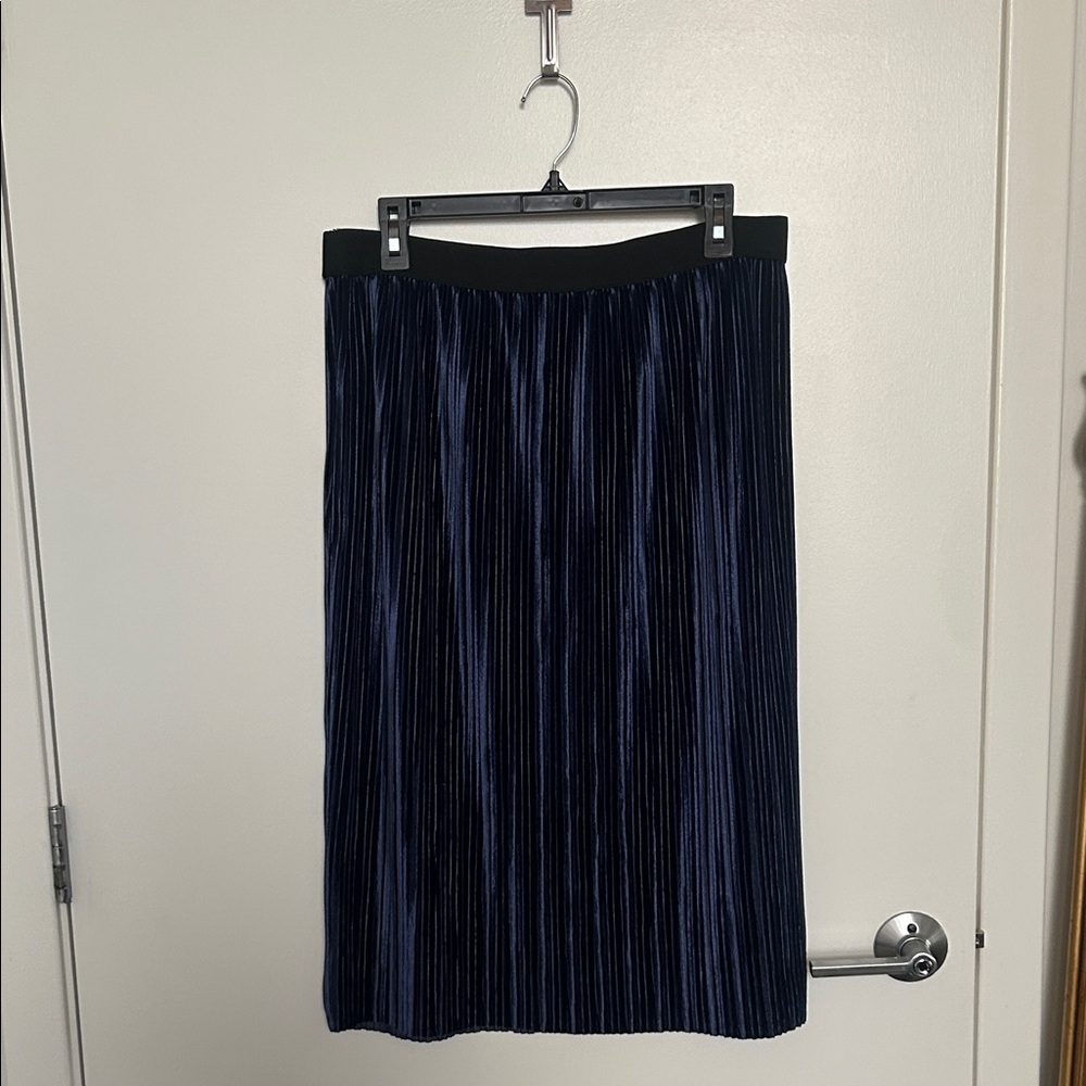 Free Press Midnight Blue Pleated Midi Skirt